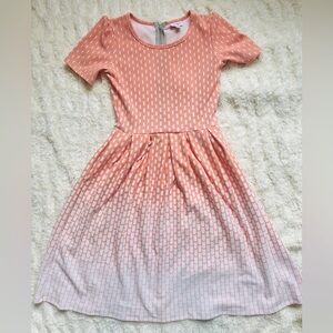 Coral and white Lularoe Amelia dress